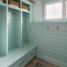 Spritely Green Mudroom Fun and Functional