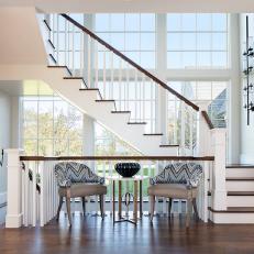 Bright Foyer With Stylish Staircase