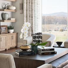 Transitional Living Room With Neutral Details