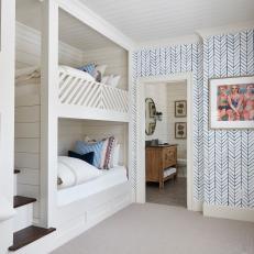 Double Bunk Beds in Transitional Bedroom