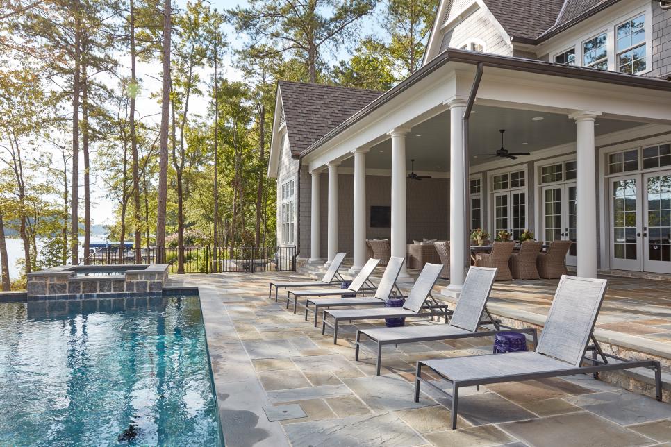 Lakeside Covered Patio With Swimming, Pool Patios And Porches