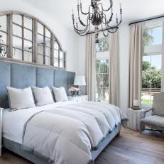 Natural Light in This Blue and White Guest Bedroom