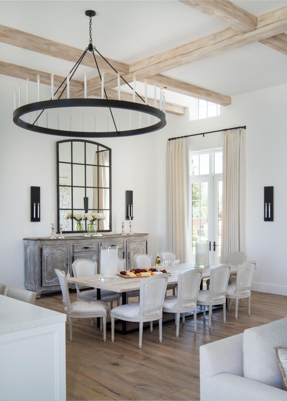 Expansive French Country Style Dining, French Country Dining Room