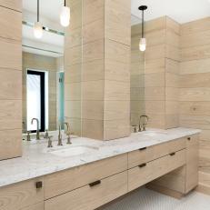 Neutral Spa Bathroom With Paneling