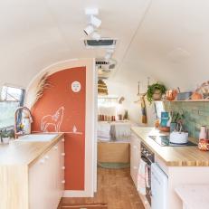 Airstream's Bohemian-Style Galley Kitchen