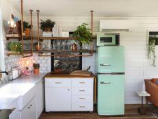 Bohemian Vibes in a Tiny House Kitchen