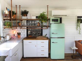 Boho Kitchen in Tiny Home