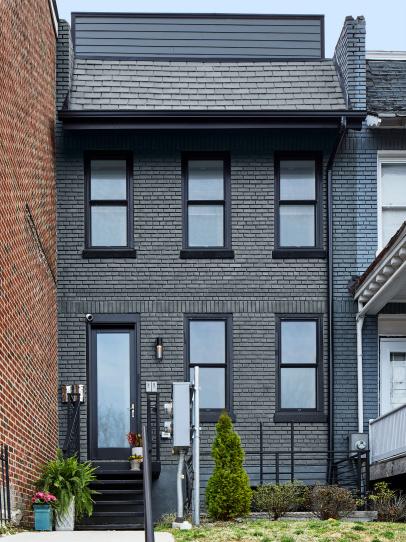 gray brick house