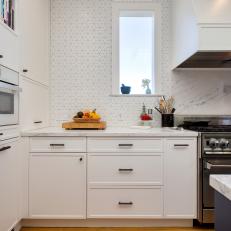 White Kitchen With Slim Window