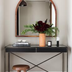 Contemporary Entryway With Black Table