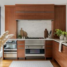 Contemporary Kitchen With Feathery Branches