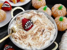This year, take a healthier approach to Halloween and celebrate with a tray of spooky-cute fruit. Toasted marshmallow fruit dip is the perfect accompaniment, and with only two ingredients, it's easy to make.