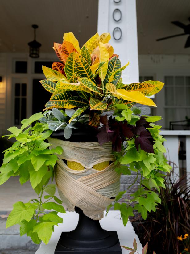 Easily Mummify a Front Porch Planter