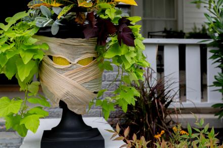 Or, Mummify a Front Porch Planter