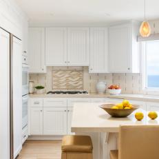 White and Gold Kitchen With Lemons