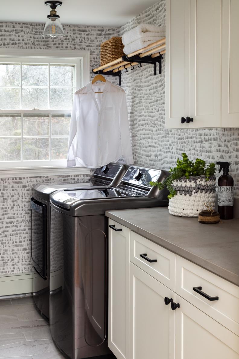 Laundry Room With Brown Appliances