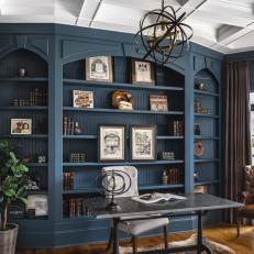 Cozy, Transitional Home Office