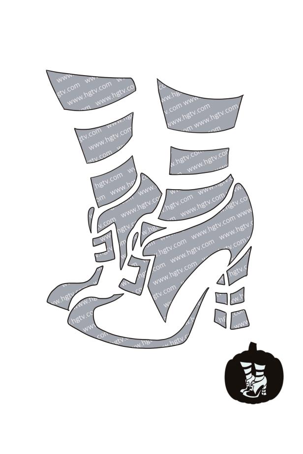 Printable Witch Shoe Template