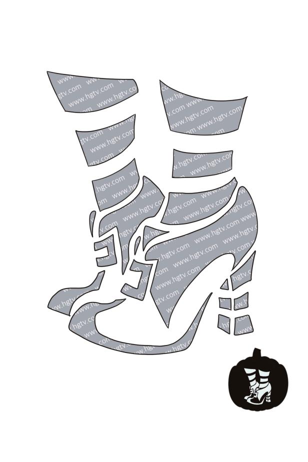 Witch Shoe Template