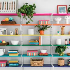 Rainbow-Inspired Shelves