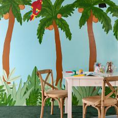 Tropical Mural and Art Table