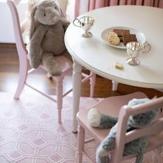 Kid Table With Gray Bunny