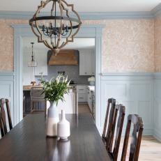 Blue and Pink Shabby Chic Dining Room
