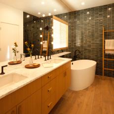 Contemporary Main Bathroom With Ladder 