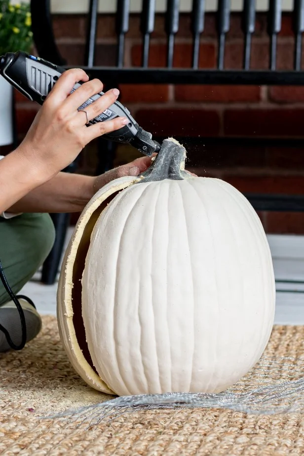 How to Craft a Giant Fall Floral Pumpkin Arch for Your Front Porch | HGTV