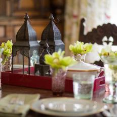 Dining Table Centerpiece With Lanterns