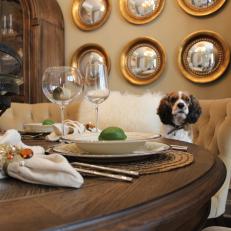 Neutral Dining Room With Dog