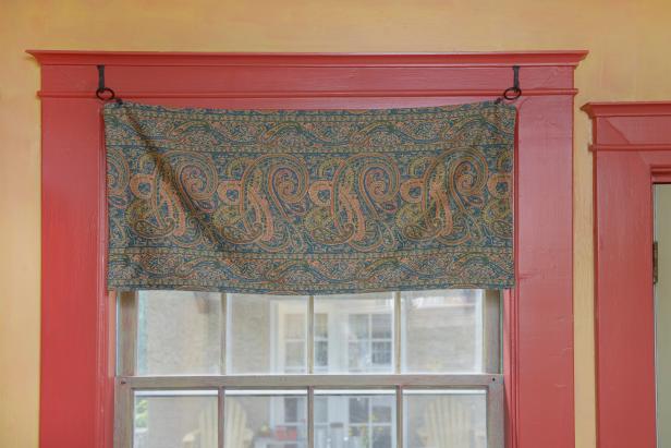 Paisley Swatch Used as a Window Valance