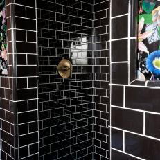 Black Subway Tile Shower