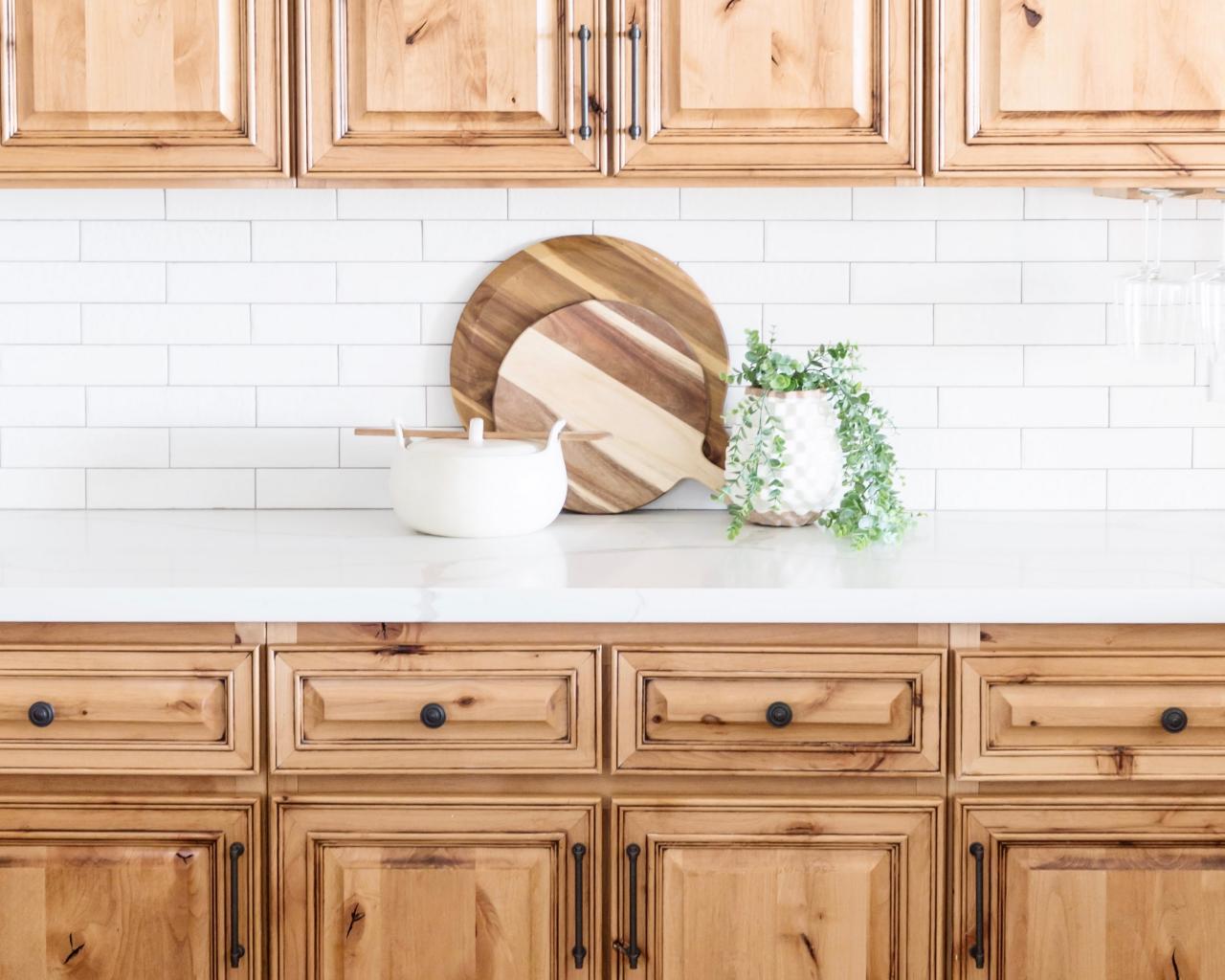 doing a backsplash on a painted kitchen wall