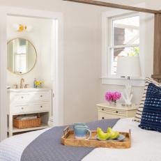 Transitional Bedroom With Breakfast Tray