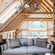 Sitting Area With Exposed Beams