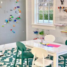 Multicolored Playroom With Lego Wall