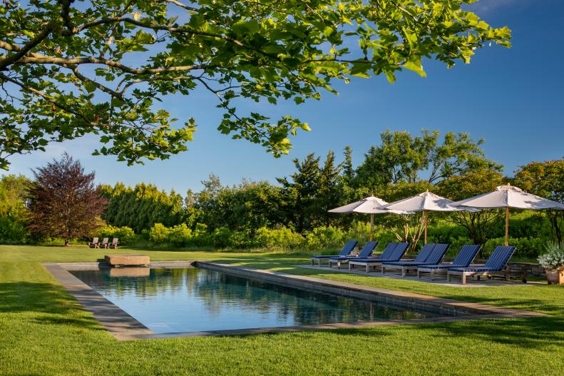 Grass Surrounding In-Ground Swimming Pool