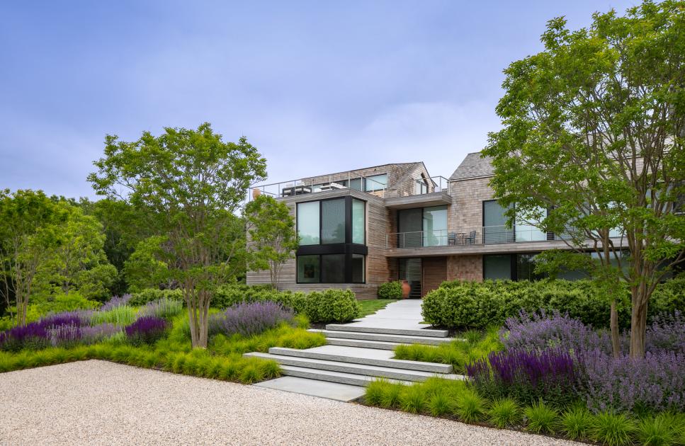 Lush Landscaping Surrounding Contemporary Home