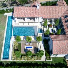 Pools, Landscaping and Covered Cabana Complete Villa Estate