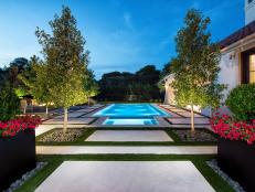 Outdoor Remodel Features Vibrant Landscaping in Central Courtyard