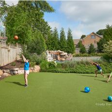 Greenspace for Sports in Extensive Backyard Remodel