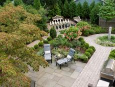 View of Garden and Chessboard From Above