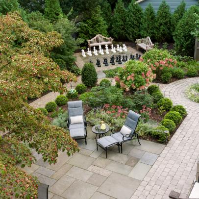 Overhead View of Garden to the Southwest