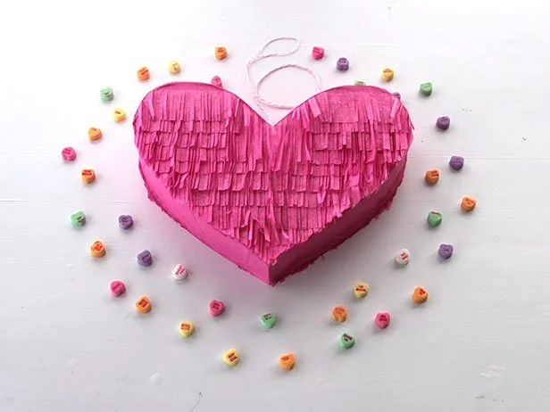 Pink sequin skinny heart Valentine pinata | pink online heart pinata, Valentine gift basket, Valentine heart decor, Valentine's Day wall decor