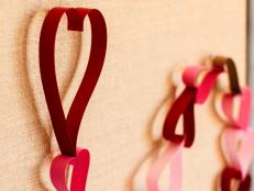 Count down the days until Valentine's Day with a handmade paper heart chain.