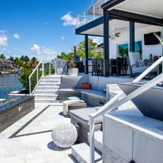 Waterfront Patio With Sparkling Ball