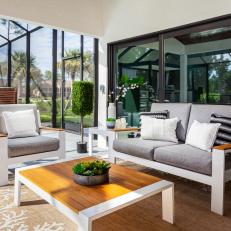 Modern, White Outdoor Space