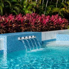 Modern Pool Water Feature