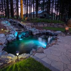 Relaxing Backyard Water Feature